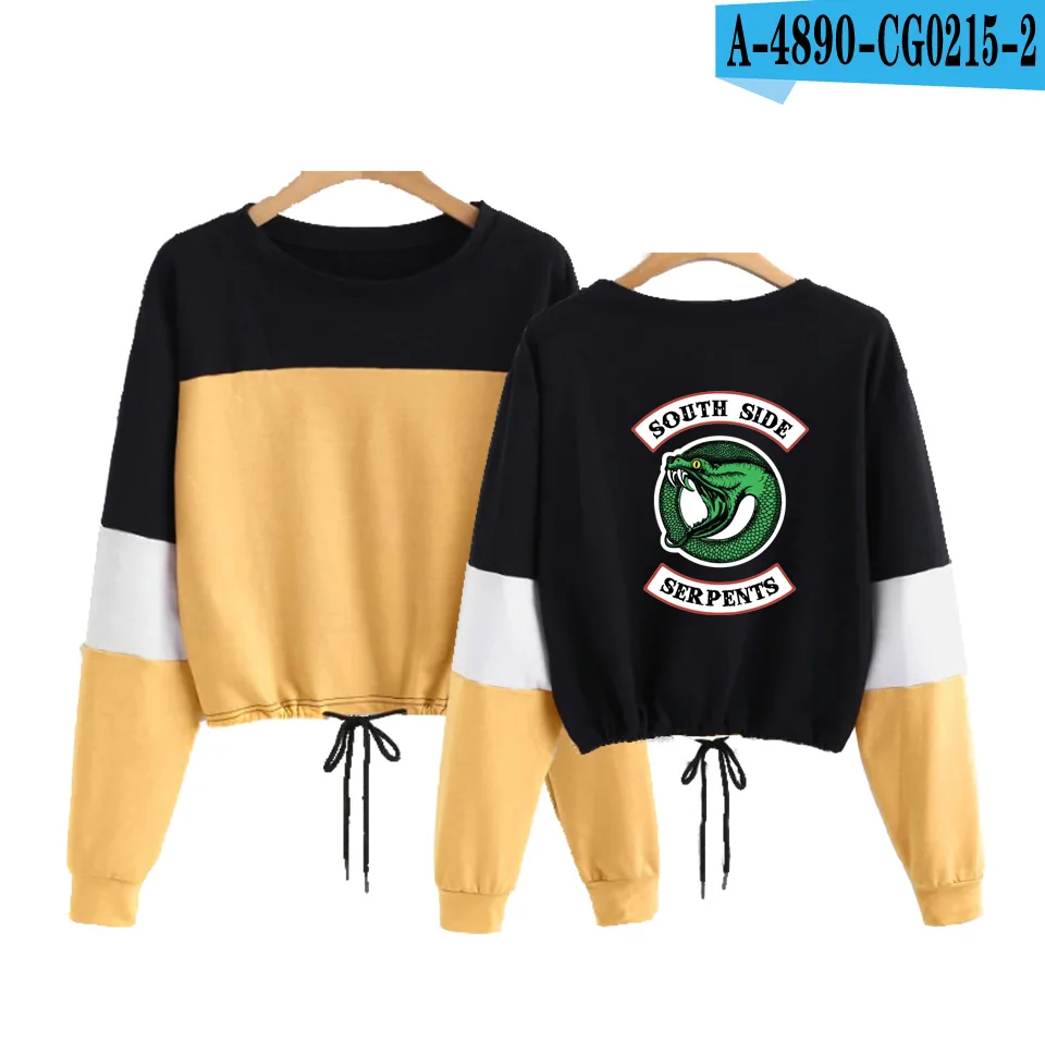 yellow FRDUN Tommee модная новая толстовка с длинными рукавами и круглым вырезом в стиле ривердейла, женская одежда в стиле хип-хоп - Цвет: yellow