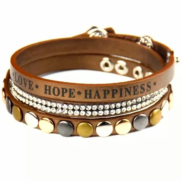 Стразы надежная любовь счастье черная многослойная Повседневная обертка