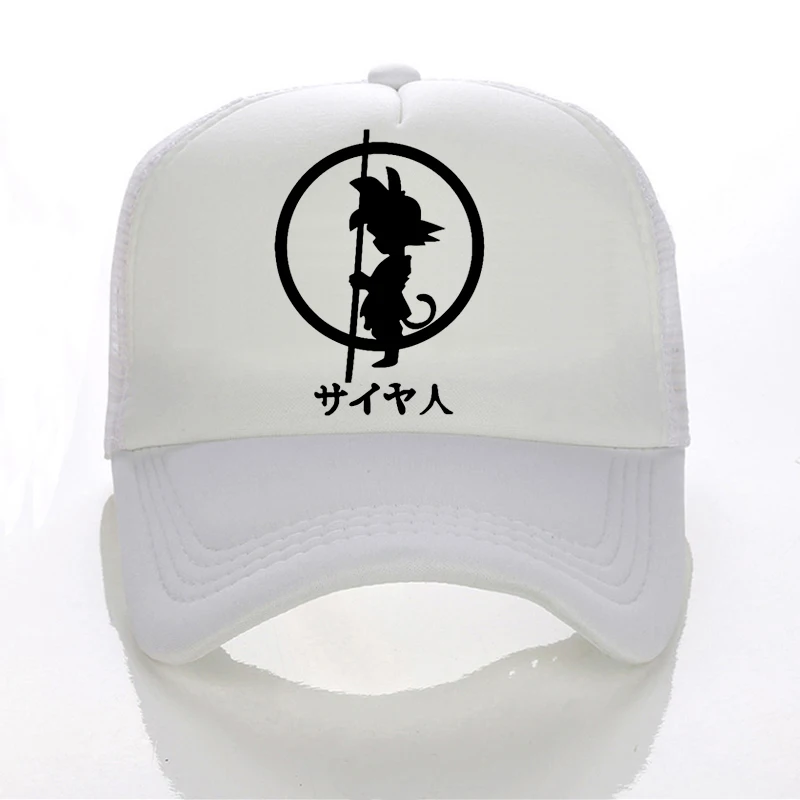 Брендовая бейсбольная кепка Dragon Ball z goku, Мужская модная повседневная Летняя сетчатая Кепка с буквенным принтом, мультяшная Кепка водителя грузовика