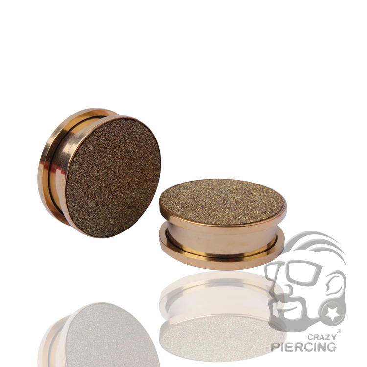 Золотые болты из нержавеющей стали ушные пробки тоннель для пирсинга ювелирных