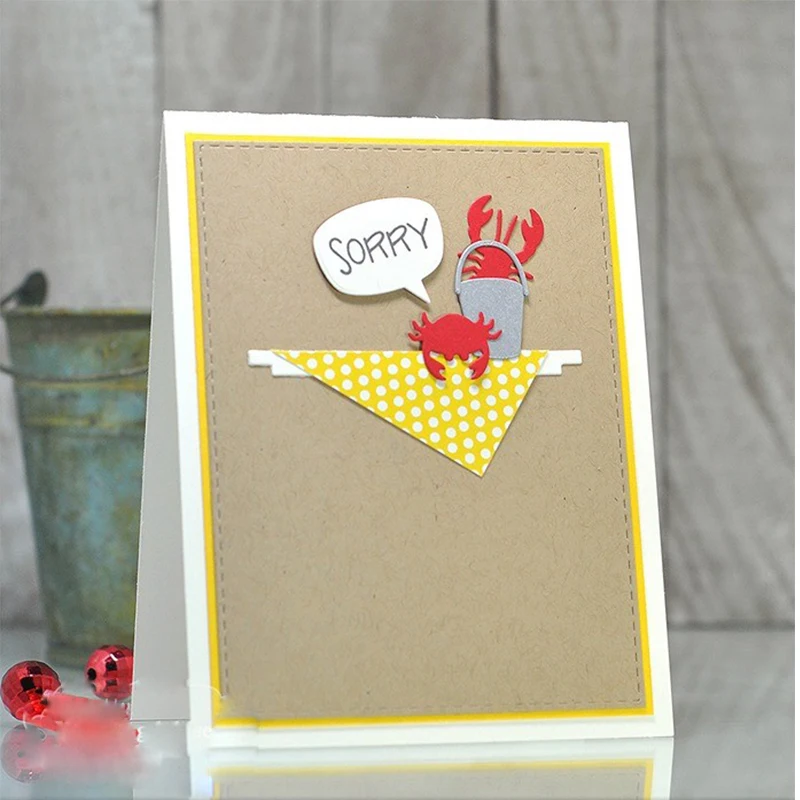 

Lobster Crab Metal Cutting Dies Stencils For DIY Scrapbooking Decorative Embossing Paper Craft Die Cutting Template