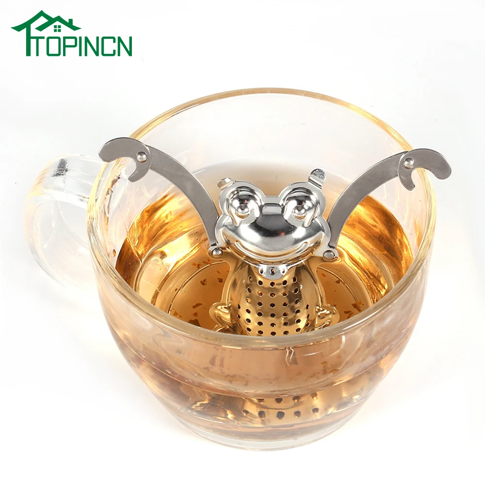

Stainless Steel Tea Set Spherical Mesh Tea Strainer Animal Shape Handle Coffee Vanilla Spice Strainer Tea Leak Kitchen Gadget