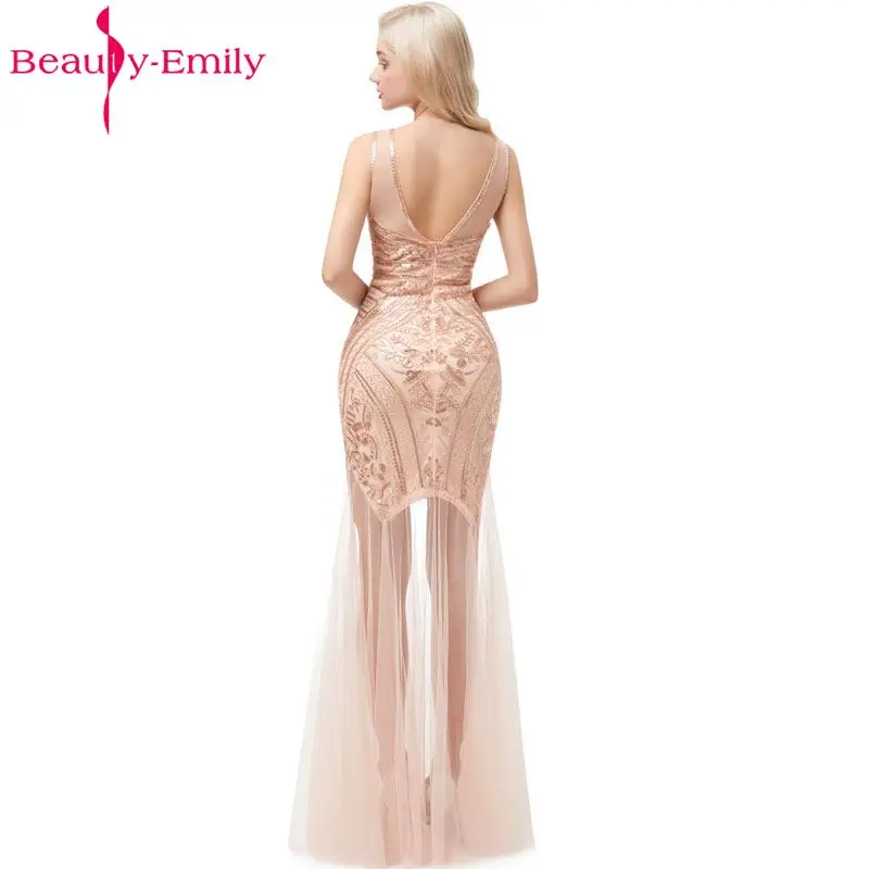 Женское вечернее платье с блестками Beauty Emily длинное официальное Русалка для