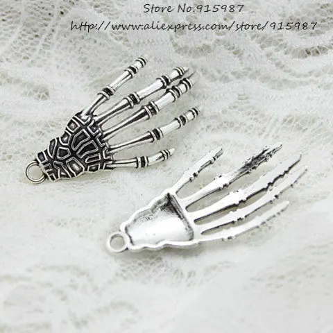 Подвеска Череп из металлического сплава 22 х43 мм 20 шт./лот|findings for jewelry making|findings