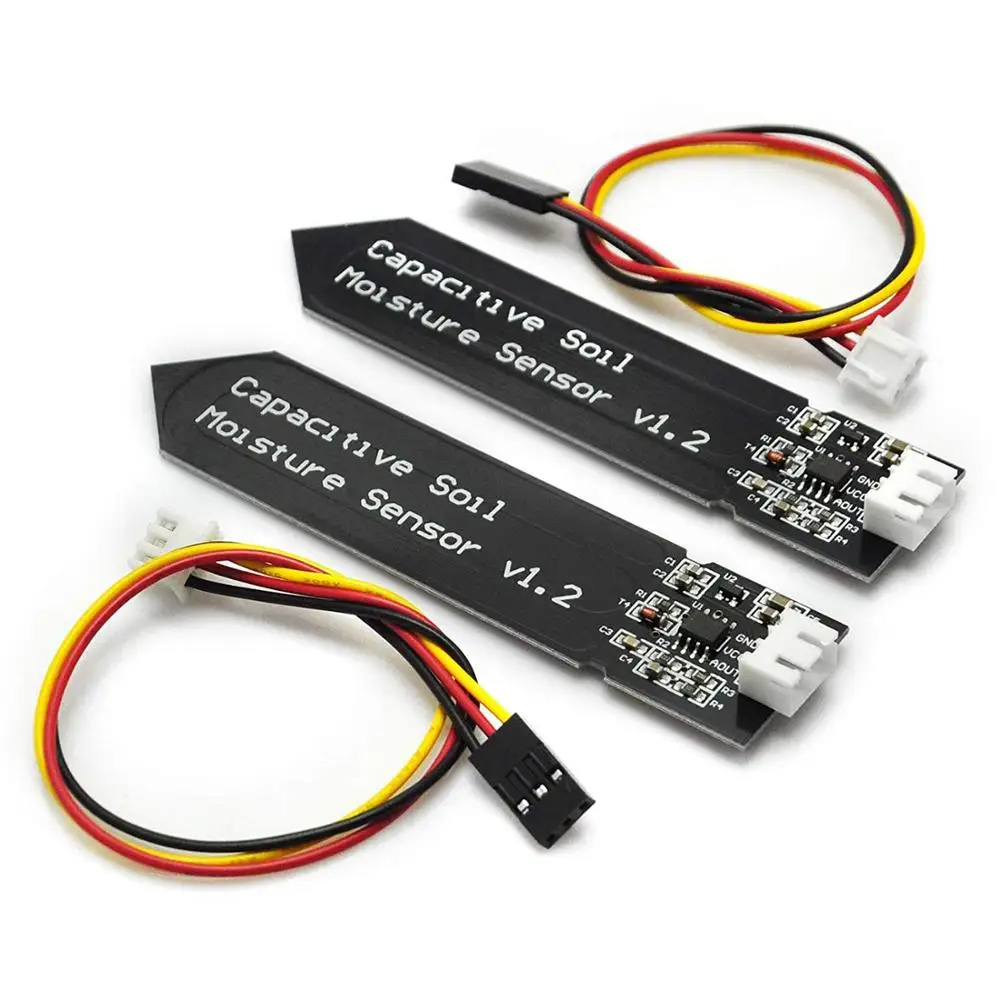 Емкостный датчик влажности почвы устойчив к коррозии для Arduino обнаружения влаги полива сада DIY