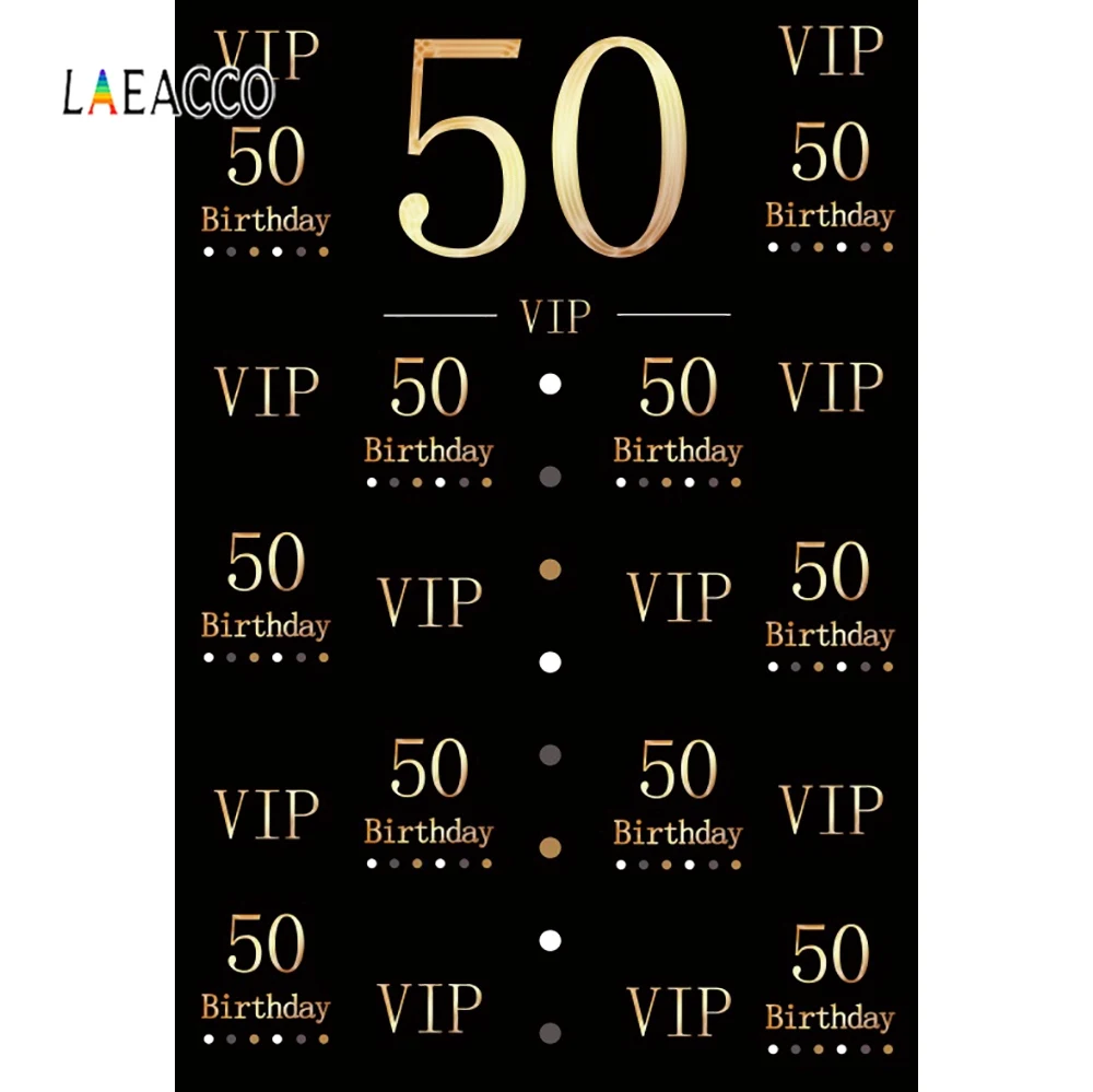 Laeacco Happy 50th 40th 30th День Рождения Вечеринка фотосессия семейная съемка баннер
