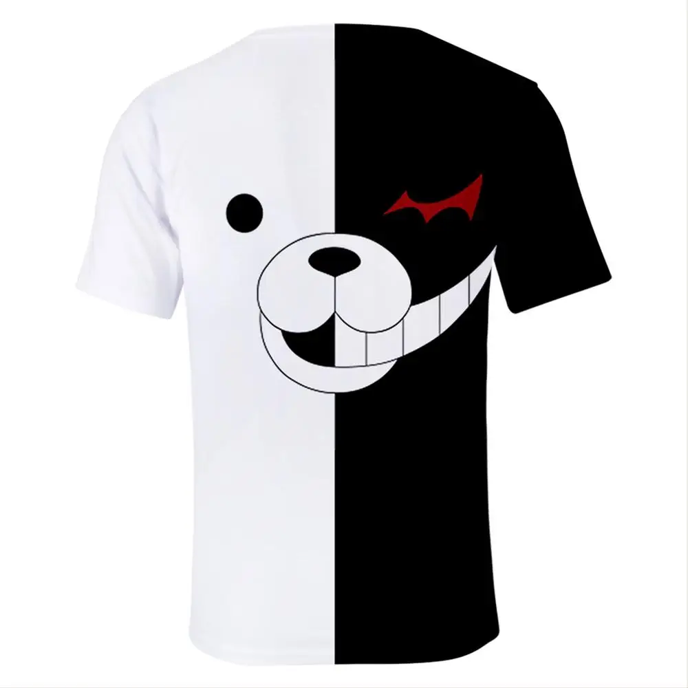 Danganronpa Monokuma футболка для костюмированной вечеринки с короткими рукавами девочек