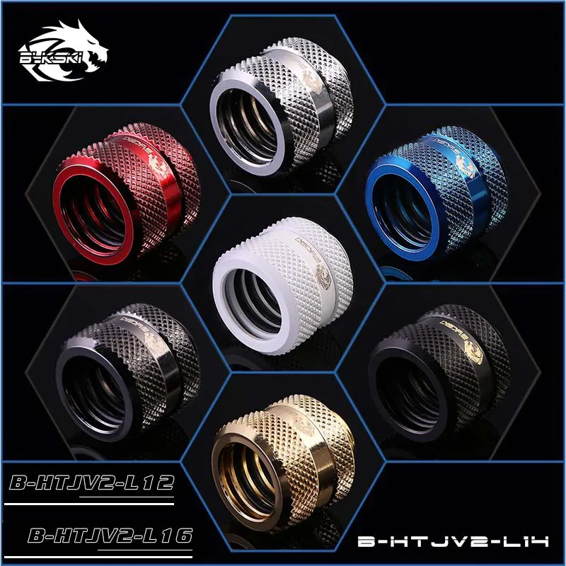

Bykski B-HTJV2-L12 B-HTJV2-L14 B-HTJV2-L16 Hard tube fittings for OD12mm/14mm/16mm,colour G1/4'' fast twist 4 seal rings gadget