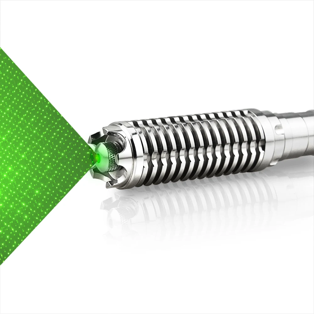 CWLASER мощная лазерная указка из нержавеющей стали 520nm фокусируемая зеленая