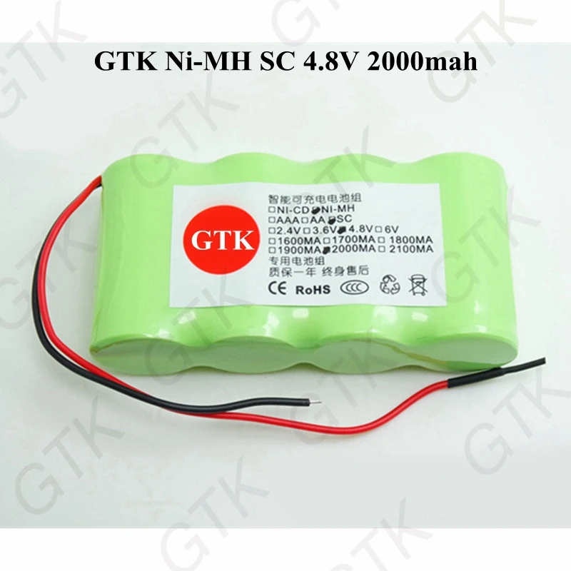 GTK nimh аккумулятор 4 8 v 2000mah Ni MH аккумуляторная батарея для FM 005 007 пылесос