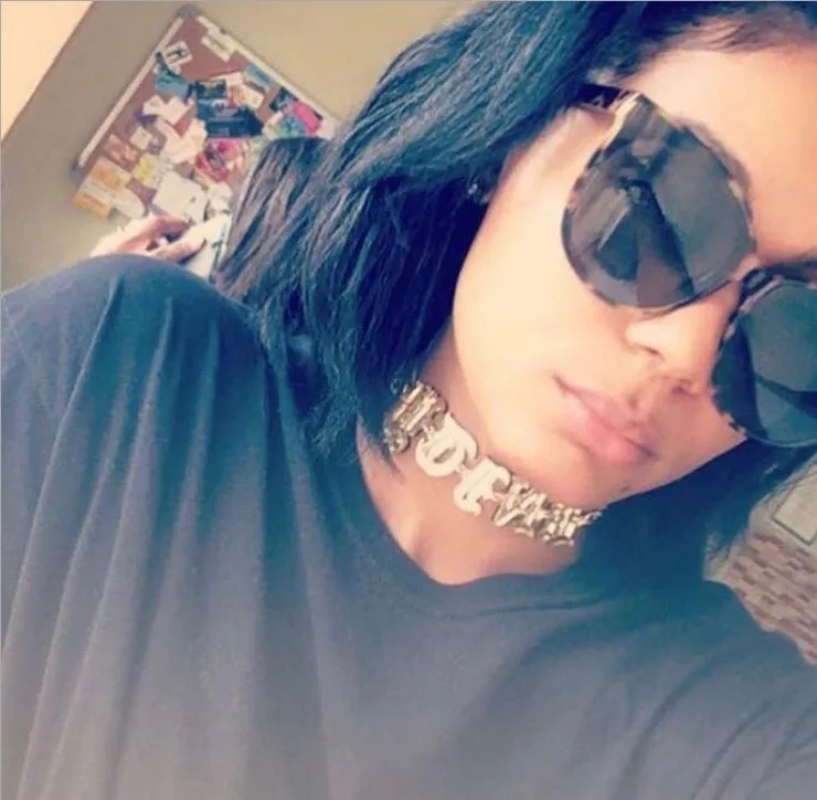 Женское колье для танцев в стиле хип хоп чокер с акриловыми буквами цепочка до