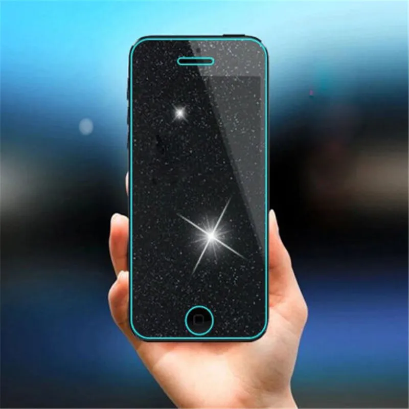 9H Алмазная блестящая защитная пленка из закаленного стекла для iPhone 4 4S 5 5C 5S SE 6 6S 7 8