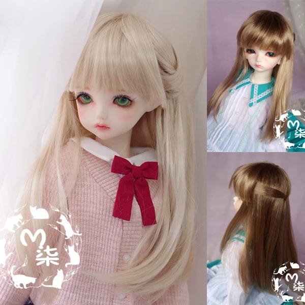 M7 bjd синтетический мохеровый светло блонд 8 9 дюймов 7 6 Дюймов 5 4 1/3 1/4 1/6 1/8 SD MSD YOSD|doll