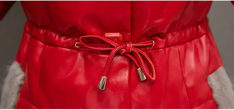 Пальто с меховым воротником KMETRAM зимняя куртка 2020 Женская Длинная кожаная