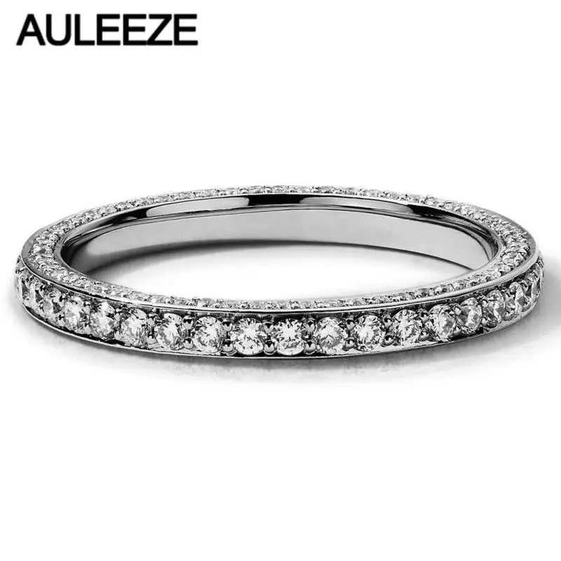 Женское кольцо из белого золота 14 к 585 пробы с муассанитами|wedding rings for women|wedding women