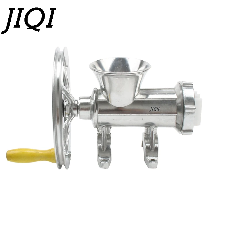 JIQI Hand Crank Meat Grinder Slicer Manual Sausage Stuffer Filler Machine Mincer Aluminum Alloy Noodle Cutter Nut Miller Chopper |