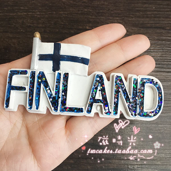 Новая мода ручная роспись Helsinki Finland 3D магниты на холодильник туристические сувениры холодильник магнитные наклейки украшение дома