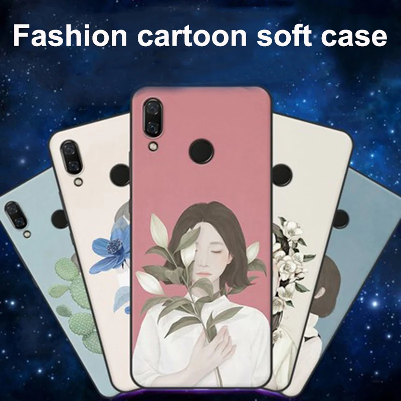 Чехол для Huawei Nova 3i милый мягкий силиконовый чехол с мультяшным рисунком телефона