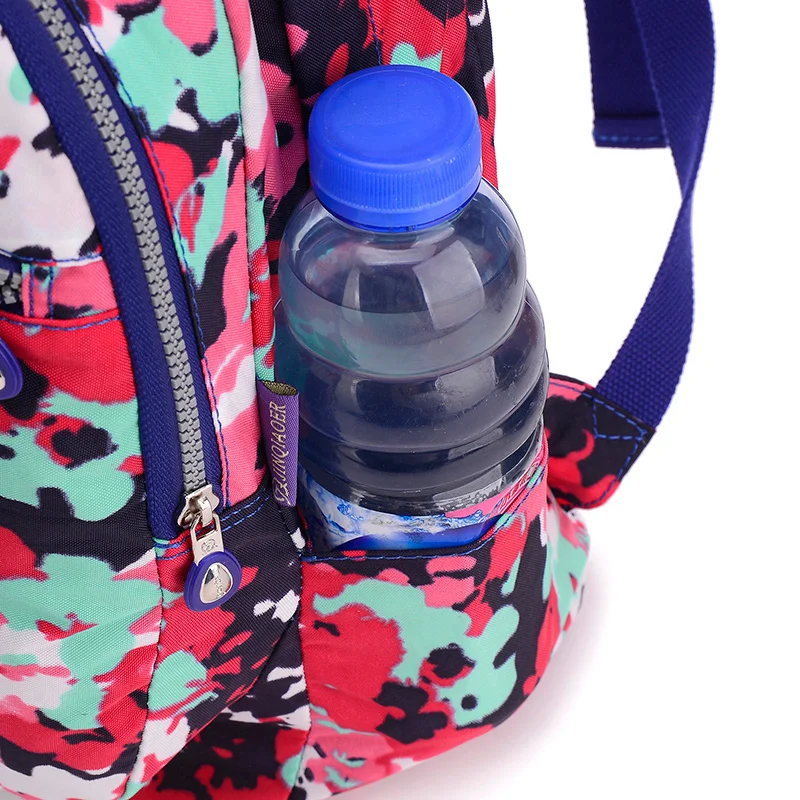 Модный рюкзак женская сумка высокое качество нейлон Цветочный школьные сумки