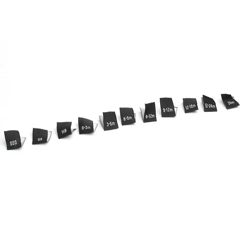 В наличии 1 2x4 см этикетка с этикеткой сатиновая гладкая детская белая базовая