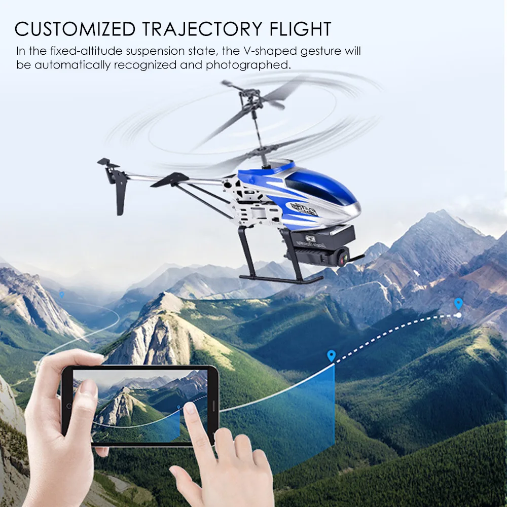 Remote Control Helicopter Air Pressure Fixed High Long Life Drone Real-time Aerial Aircraft RC Quadcopter With 1080P Came | Игрушки и