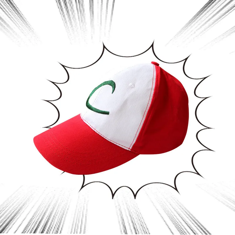 Аниме Pocket Monster Pokemon Pikachu Ash Ketchum костюм для косплея топ перчатки мяч и бейсболка