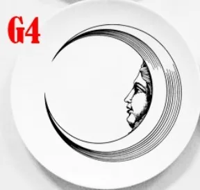 Винтажные принты rosenthal Piero fornasetti в пластинках, художественная тарелка для лица, Череп, на заказ, los platos, для искусства, спальни, дома, кафе, модные декоративные - Цвет: D