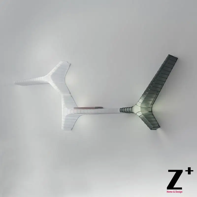 Y образная декоративная книжная полка креативный настенный светильник сделай