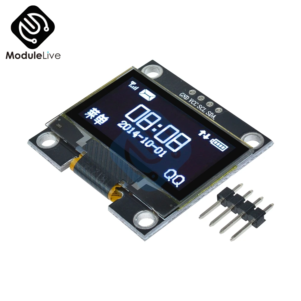 4PIN 1 3 &quot1 дюймов IIC I2C серийный 128x64 SSH1106 OLED ЖК дисплей белый/синий экран модуль для