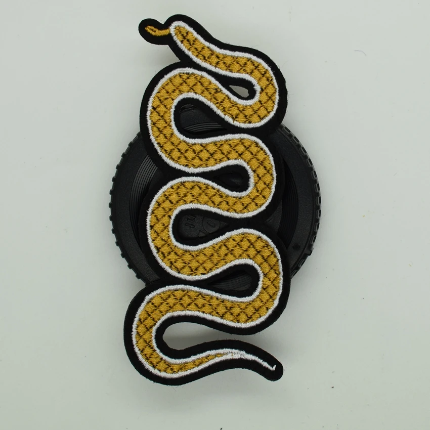1 шт. Золотая нашивка Змея для одежды Железная на Бисероплетение куртка с