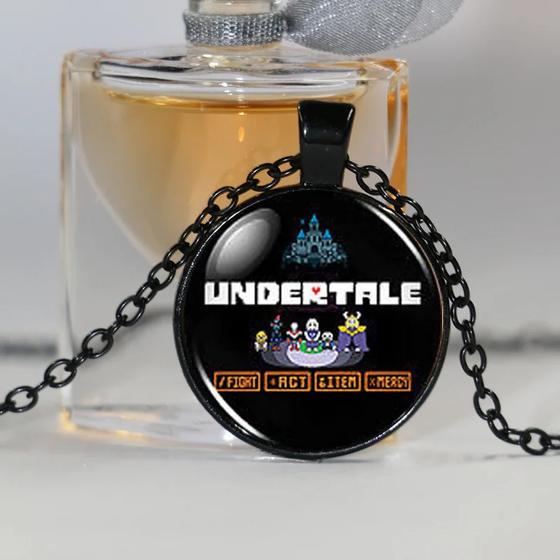 Undertale Меню Игры Геймер Игровая Ожерелье человек Мужские Ручной Работы Мода