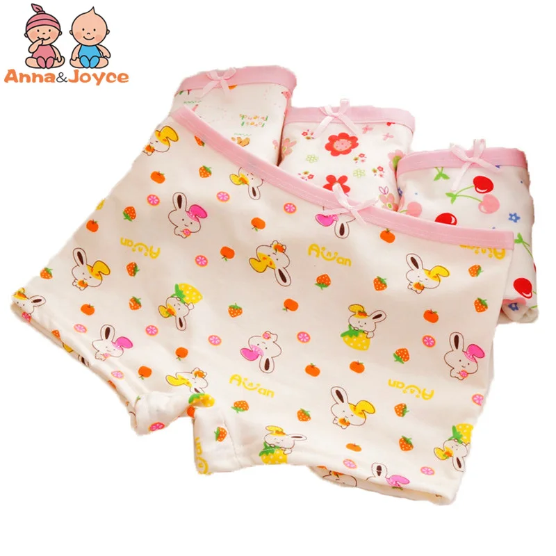 6 шт./лот Детское нижнее белье Обувь для женщин с трусы печать 100% из хлопка девочек