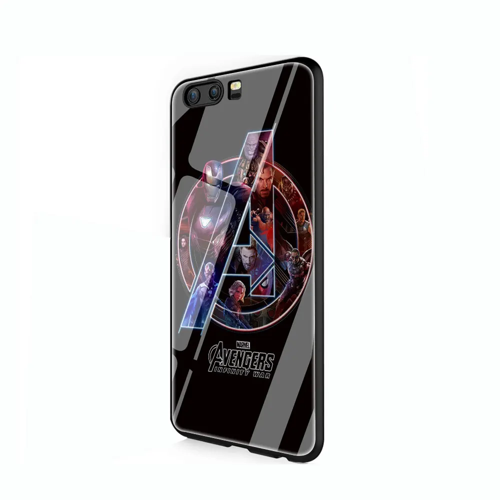 G1 Роскошный чехол из закаленного стекла с логотипом комиксов Marvel для huawei P10 P20 P30 mate 20 Honor 9 10 Lite Pro 7A 8X P Smart - Цвет: G1