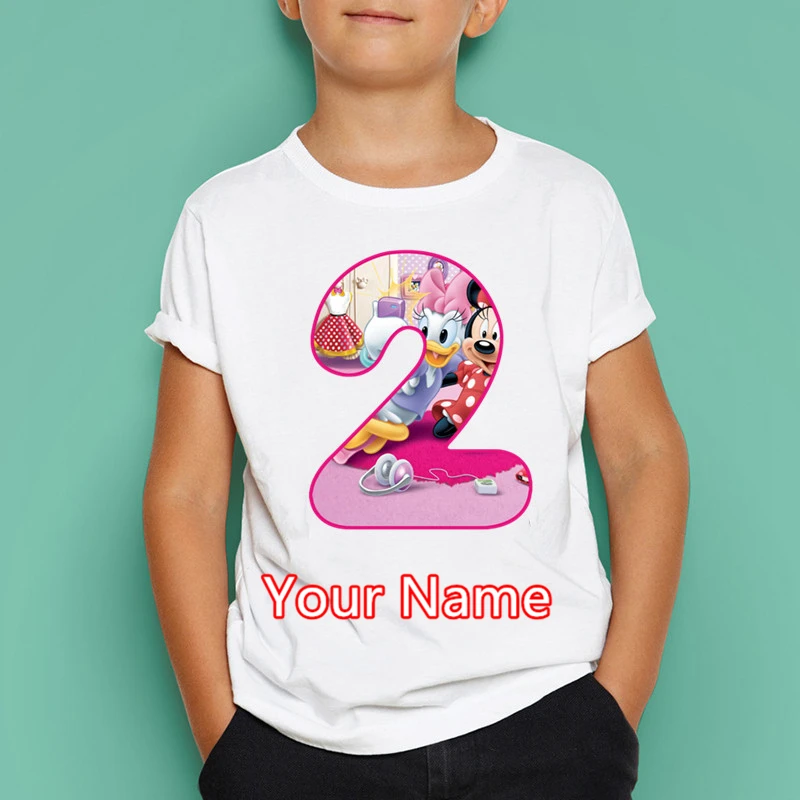 Футболка с изображением мышки для мальчиков и девочек на день рождения детские