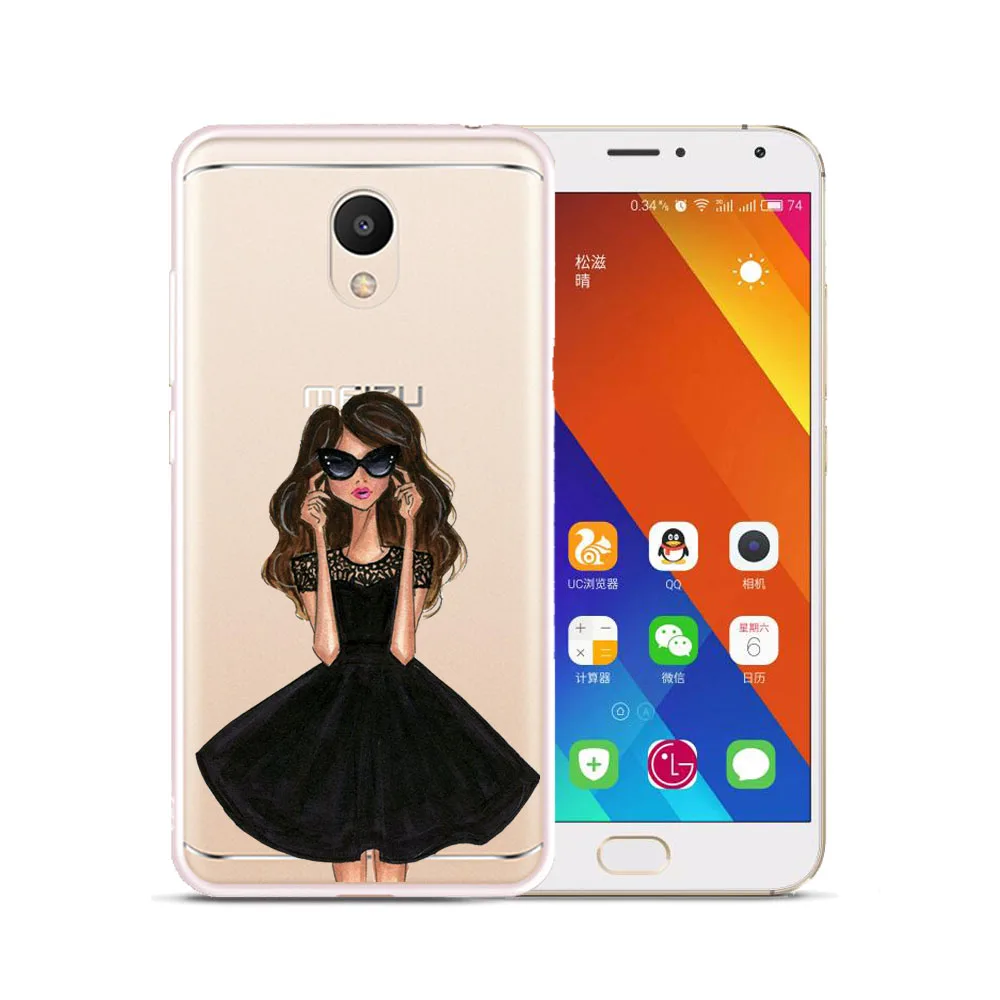 Стильный флип-чехол из силикона для Meizu M3 Note M6 M6S M5S M5C M6T Pro 7 Plus 15 мягкий чехол ТПУ с