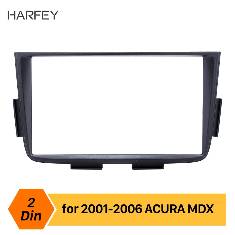 Harfey черный 2 Din Автомобильный Радио Модный комплект отделки для 2001 2002 2006 ACURA MDX