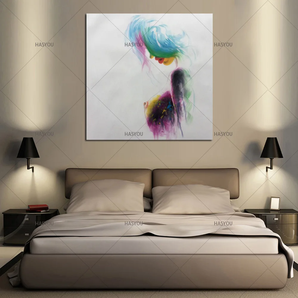 Новая современная живопись обнаженного цвета ручная роспись уникальные идеи