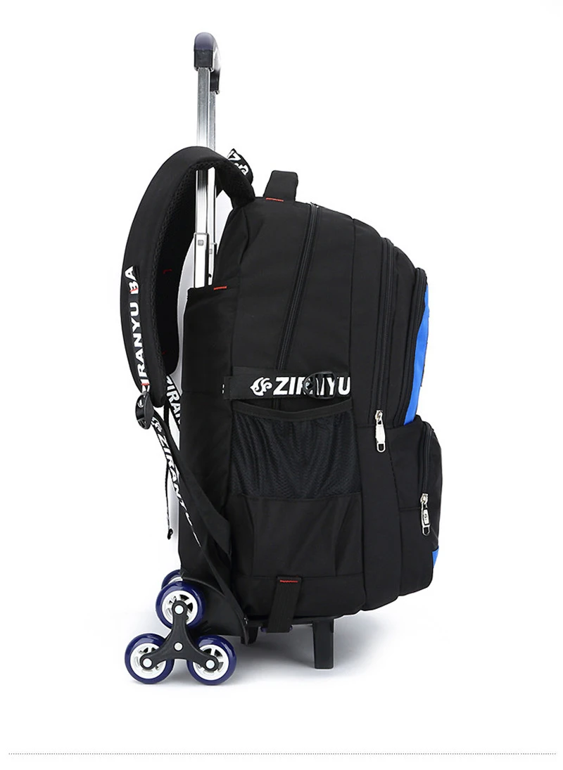 Children School Bags with 2/6 Wheels Removable Kids Child Trolley Bag Boys Girls Rolling Backpack Wheeled | Багаж и сумки