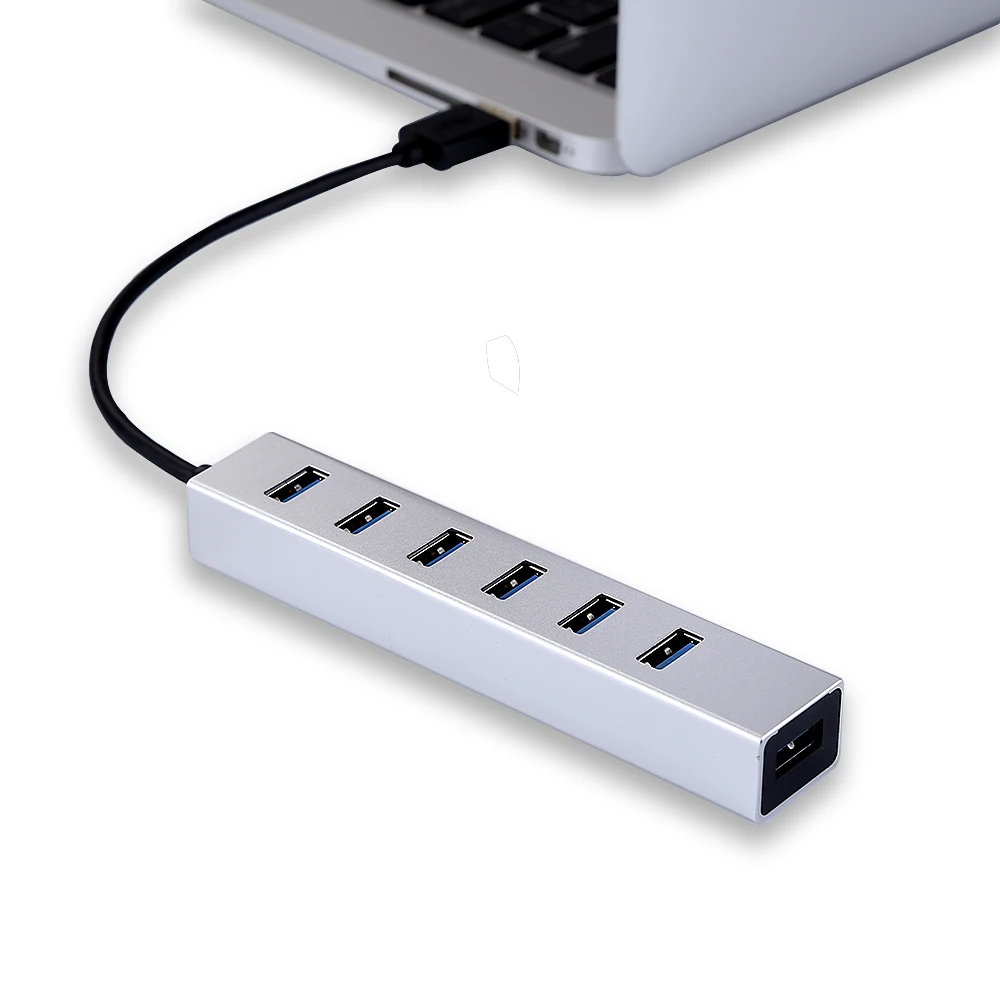 Алюминиевый 7 портов USB концентратор 2 0 3 сплиттер адаптер для ноутбука Аксессуары