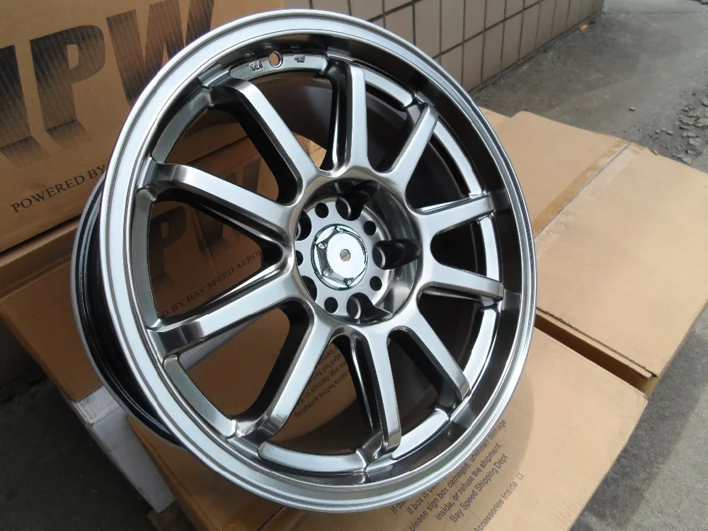 Крупноузловая сборка 17 колесные диски HYPER черный подходит для Nissan Skyline Хонды