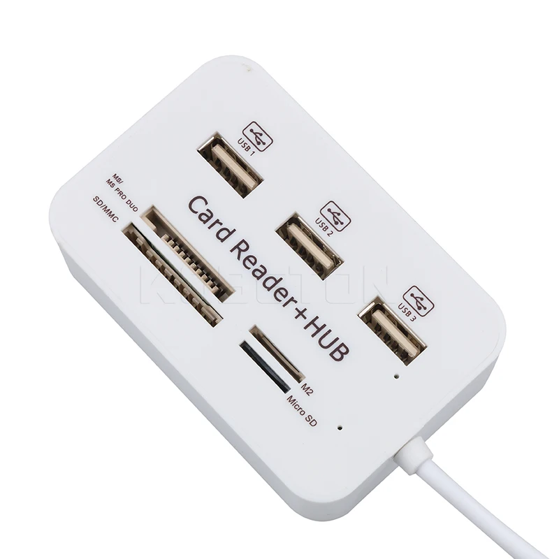 Kebidu Новый 3-портовый usb-концентратор сплиттер комбинированный кардридер
