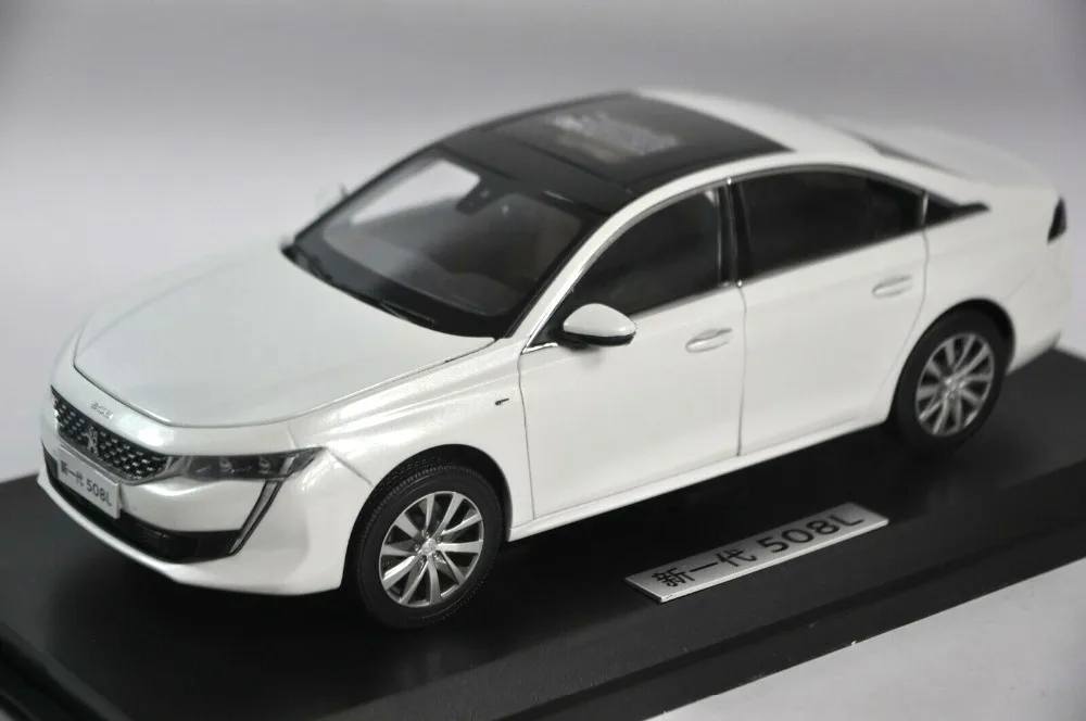 1:18 литая модель для Peugeot 508L 508 2019 белый редкий сплав игрушечный автомобиль