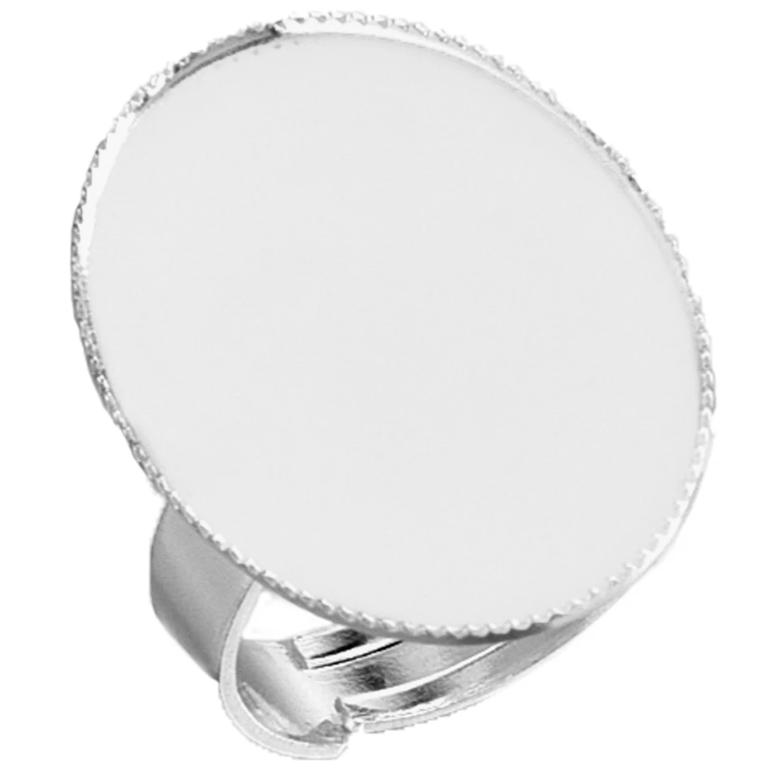 10 Adjustable Oval Cabochon Rings Support silver 18.3mm | Украшения и аксессуары
