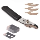 FOSHIO художественный нож из ПТФЭ, виниловый резак + 10 шт. лезвий для обмотки автомобиля, нож сделай сам, наклейка на стену, автомобильная пленка, режущий инструмент, инструменты для стайлинга