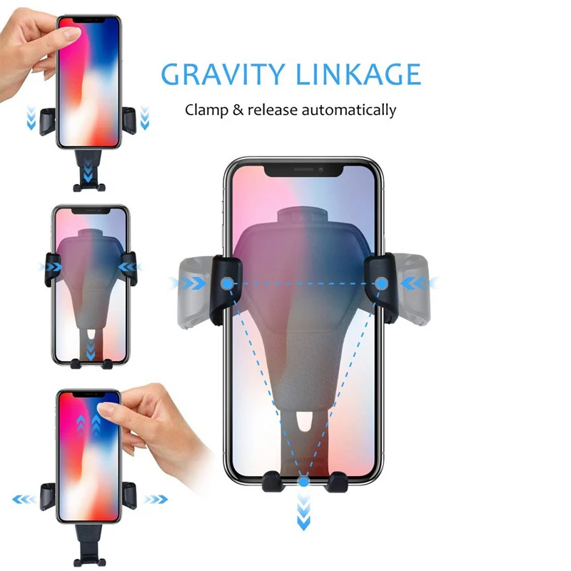 Автомобильный держатель для телефона Gravity универсальный на решетку воздуховода