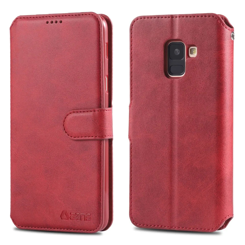 Retro Flip PU Leather Case for Samsung Galaxy S8 S9 Plus A6+ A7 A8Plus 2018 A6S A8 S A9S Note 8 Cover S10 Lite Phone | Мобильные