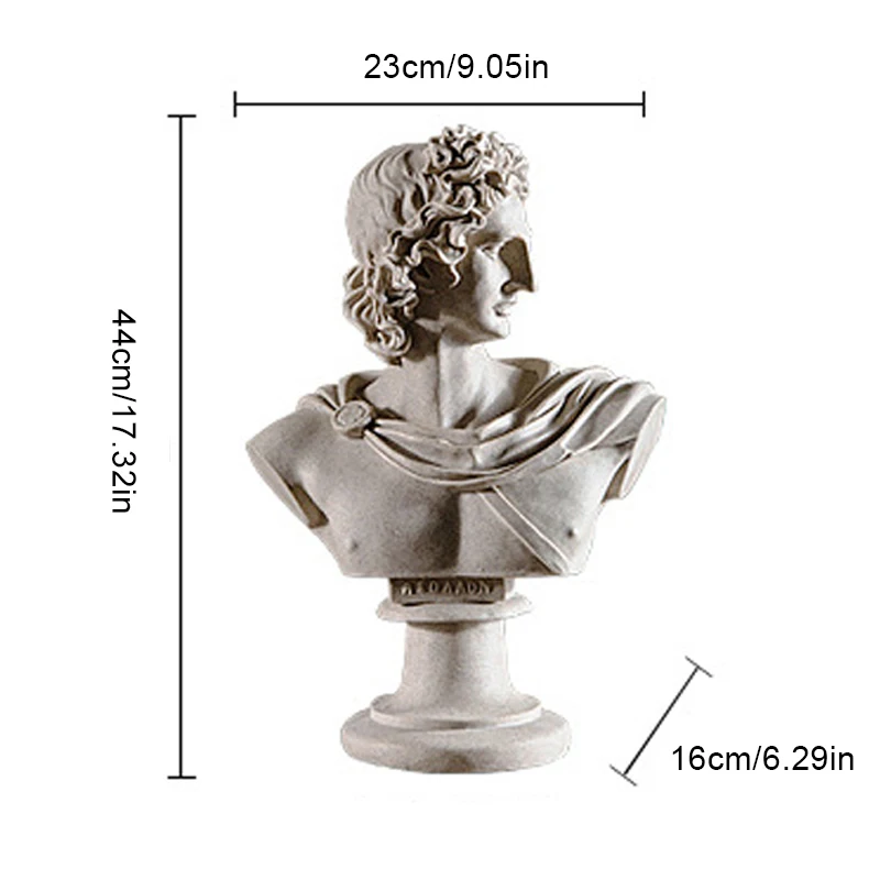 

1PC American Head Portraits Bust Mini Gypsum Statue Michelangelo Buonarroti Home Decoration Resin Art&Craft Sketch Practice