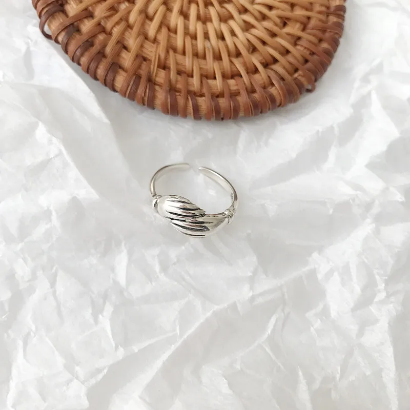 Горячее предложение, новинка, Стерлинговое Серебро 925 пробы, европейские и американские ювелирные изделия, любовь, объятие, кольцо, ретро стиль, мода, поток, Открытое кольцо
