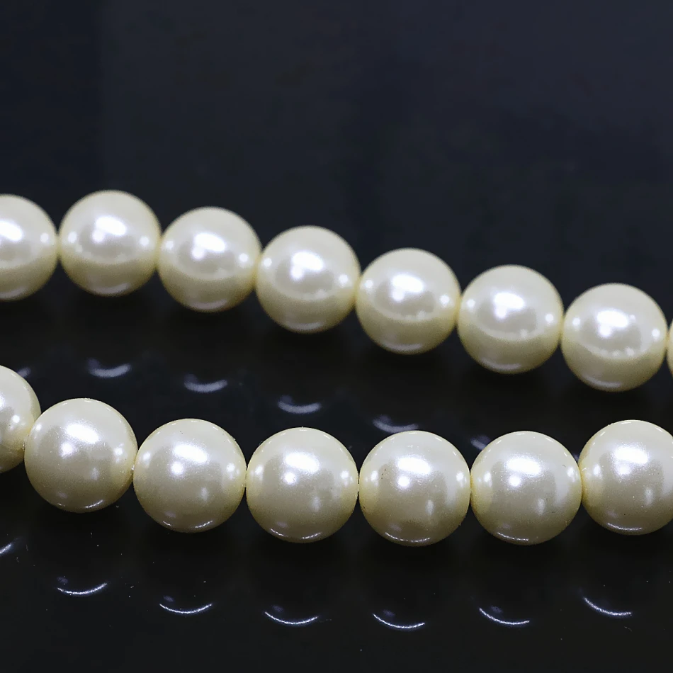 Новая мода кремового белого жемчуга ЮЖНОГО МОРЯ искусственная раковина жемчуг