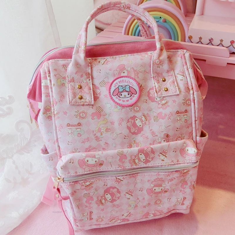 Милый Оригинальный рюкзак My Melody из мультфильма школьный ранец